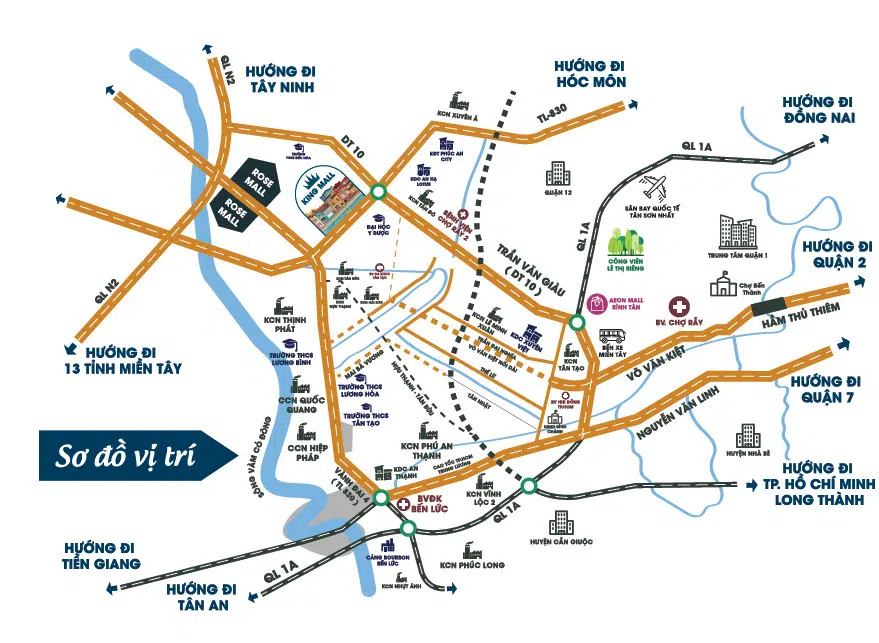 Vị trí đất nền Eco Riverside Phúc Hòa