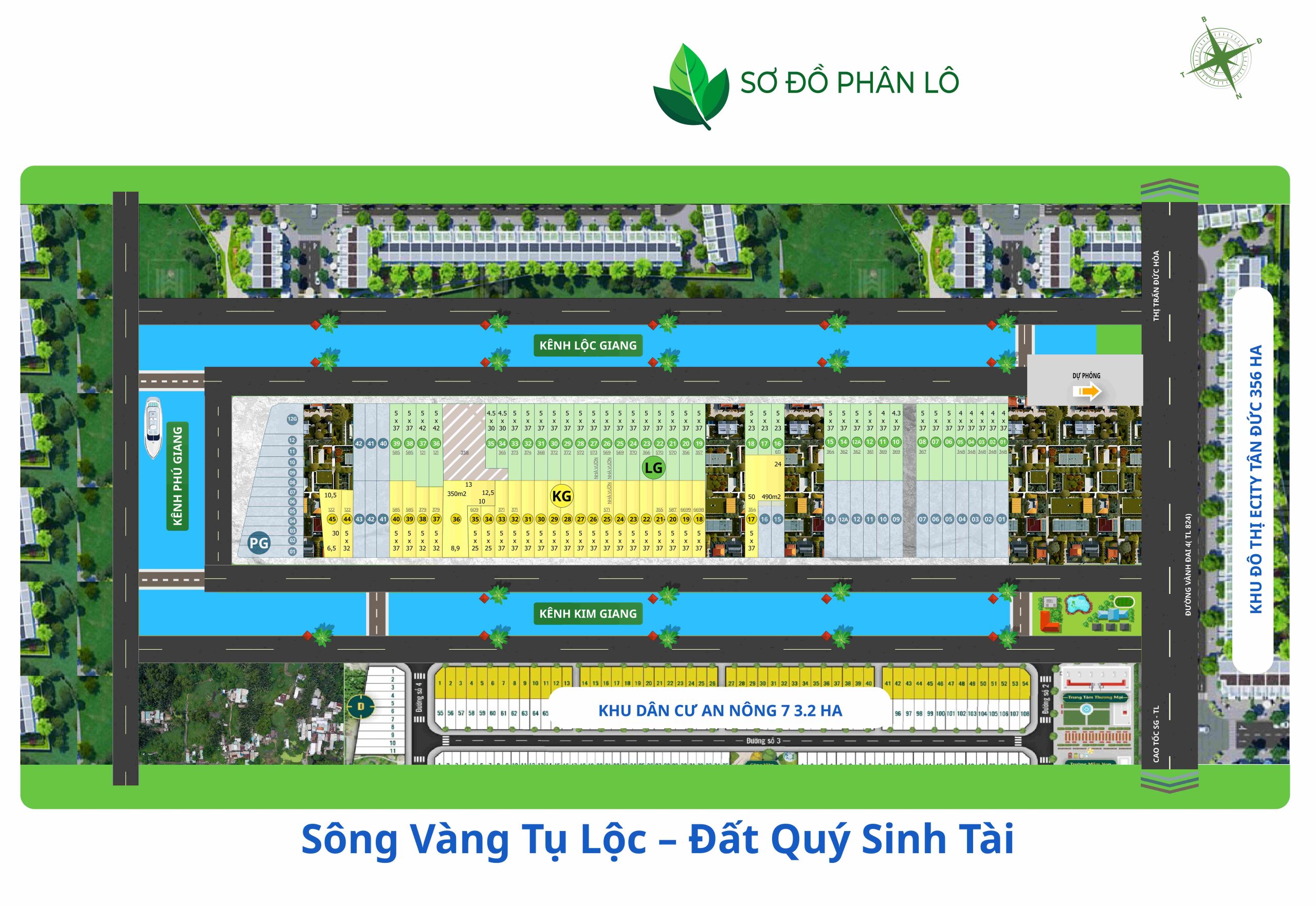 Mặt bằng đất nền Eco Riverside Phúc Hòa